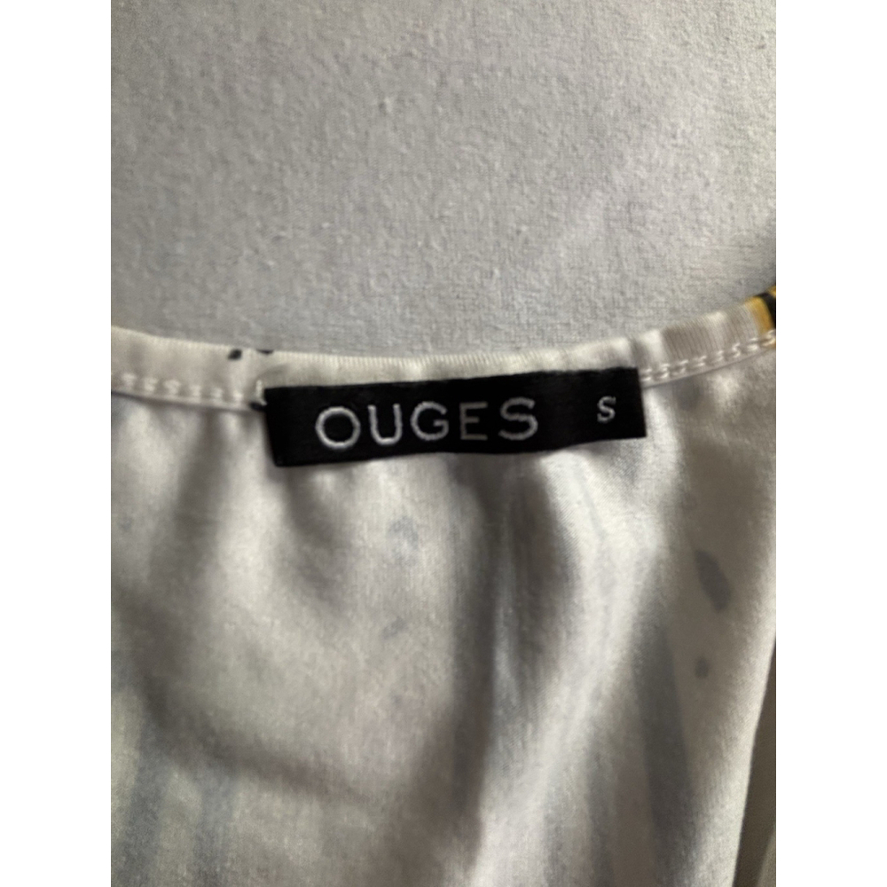 Ouges Maxi Dress Size S White Multicolor Print Sh… - image 3